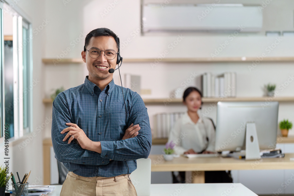 Fototapeta premium Confident customer service representative in office