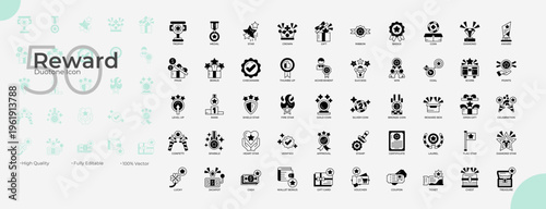 Reward Duotone Editable Icons set