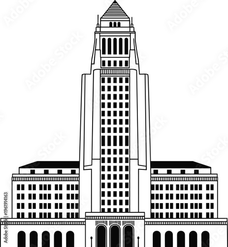 Government building silhouette collection, municipal outline figure, courthouse motif illustration, city hall icon art, architecture design graphic, urban posture symbol image