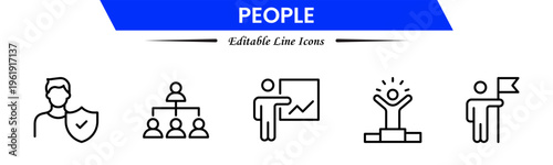 People icons depicting individuals, groups, community, diversity, profiles, communication, teamwork, social interaction, networking, relationships, collaboration, connection, and human activities.