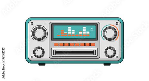 Vintage retro style radio receiver.