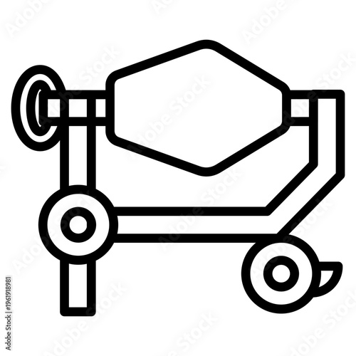 Concrete Mixer line icon