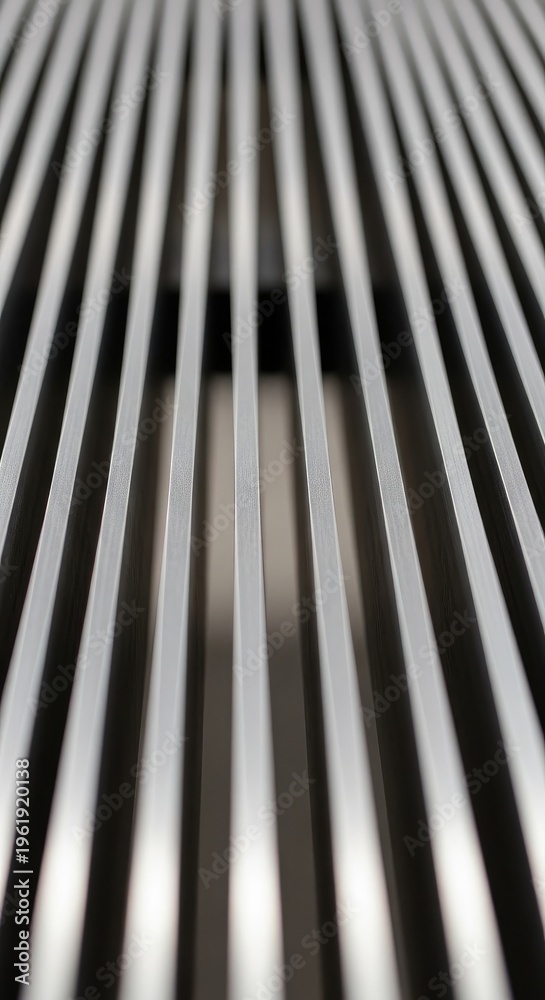 Obraz premium Abstract metal grating pattern with parallel lines.