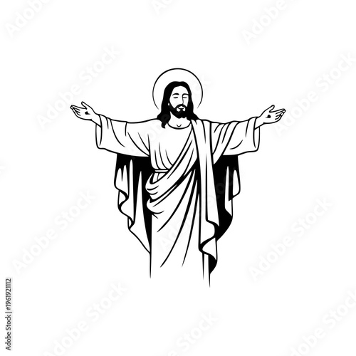 Jesus silhouette vector