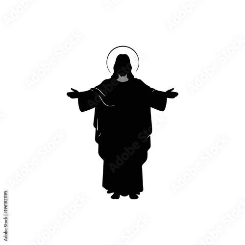 Jesus silhouette vector