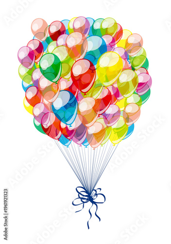 A card with color festive balloons.