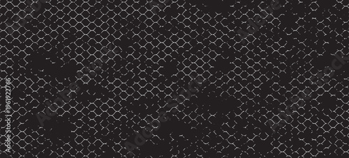 Black wired mesh texture isolated on white background. Metallic or fabric fence, cage or lattice structure.  eps10