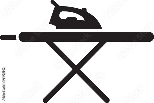 Iron and ironing board for ironing clothes at home with heat and steam  household appliance