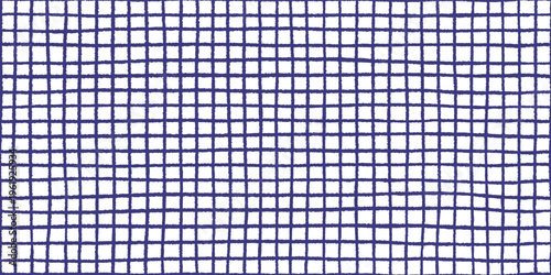 Hand drawn grid, pencil seamless pattern with texture lines creating checkered backdrop. Perfect for notebook pages, school projects, or geometric design in sketched crosshatch style. Vector scribble