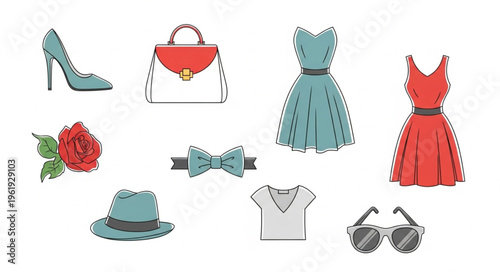 Fashionable Accessories and Apparel Collection - Dresses, Shoes, Handbag, and More.