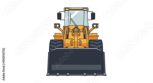 Heavy duty industrial construction bulldozer vehicle.