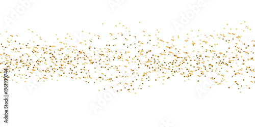 Golden sparkles scattered across a plain white background