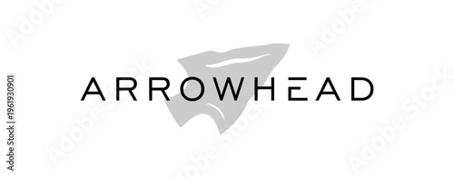 A black and white logo featuring the word ARROWHEAD with a stylized grey arrowhead graphic element behind the central letters.