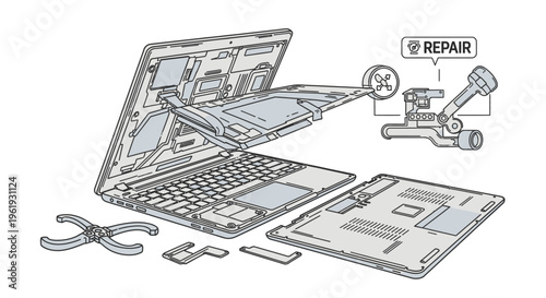 Laptop computer repair and maintenance.