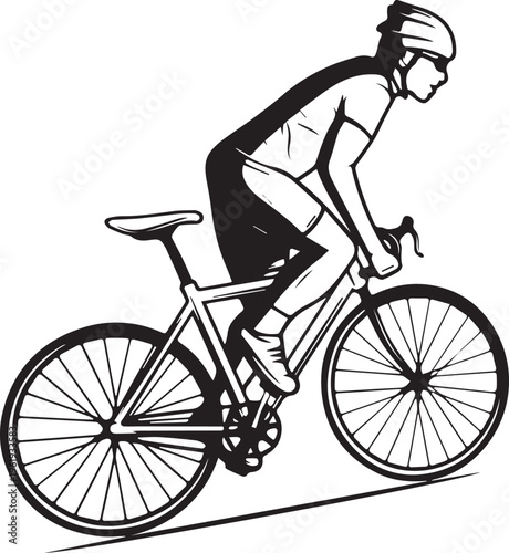 A cartoon illustration of a man falling off his bicycle