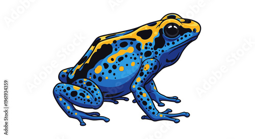Poison Dart Frog Side Profile View.
