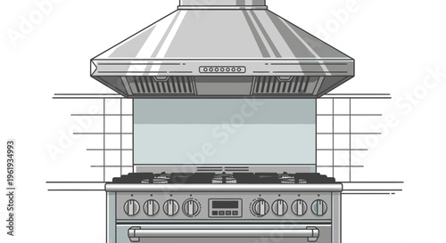 Stainless Steel Kitchen Range Cooker.