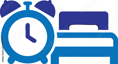 Time to Rest: A visual of an alarm clock and a bed. This image encapsulates the concept of rest and signifies the importance of sleep and morning wake up.