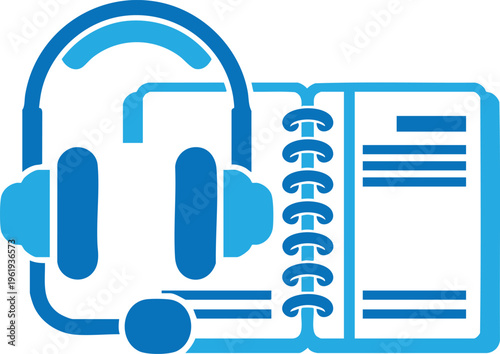 Audio Learning and Note-Taking: Illustrating the convergence of auditory learning and traditional note-taking methods, perfect for educational or business purposes. 