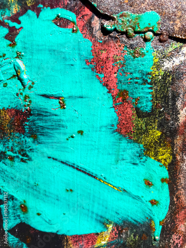 A contemporary urban wall serves as a distinctive background frame