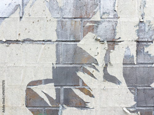 Abstract white grunge cement wall texture background