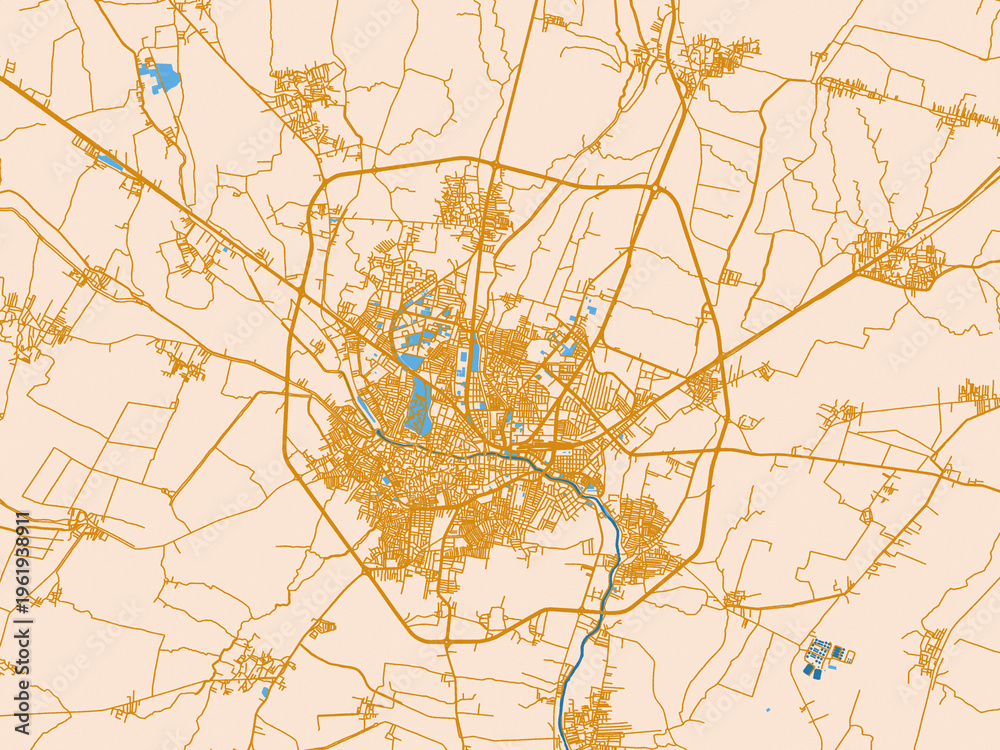 Obraz premium Al Fayyum, Egypt – city map