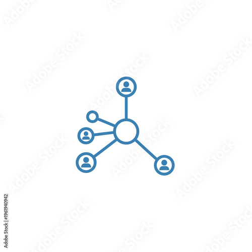A network of connected people icons.