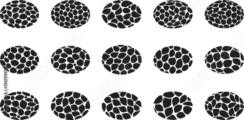 Black and white giraffe spots pattern seamless design