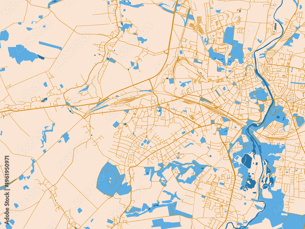 Obraz premium City layout map – Gorlitz (Germany)