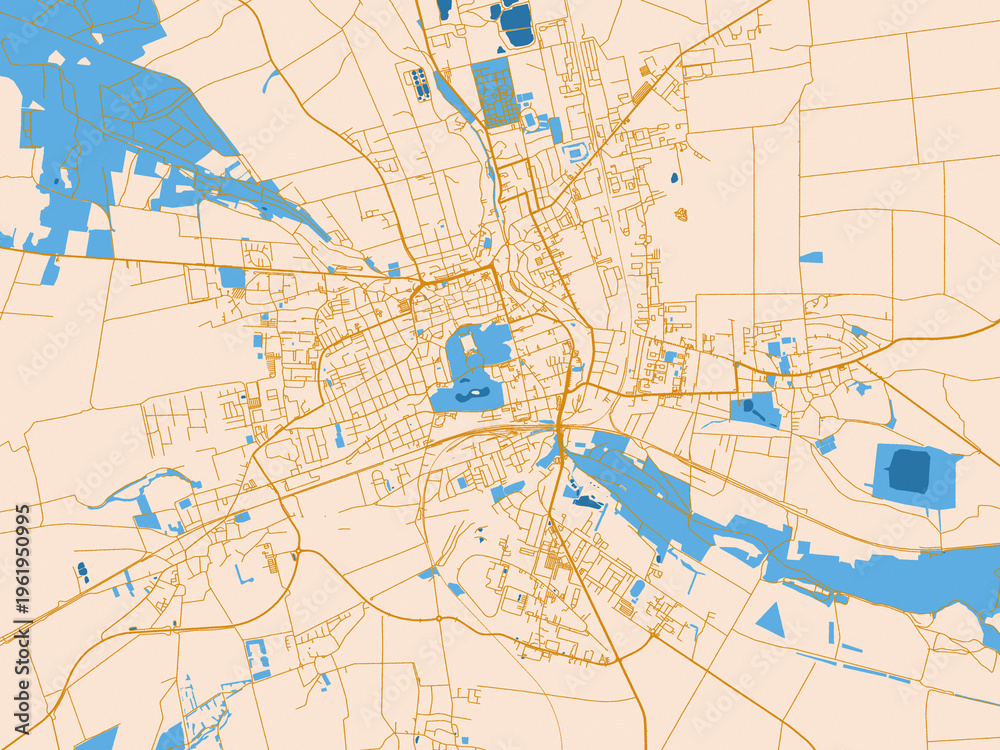 Obraz premium Gotha, Germany – street map