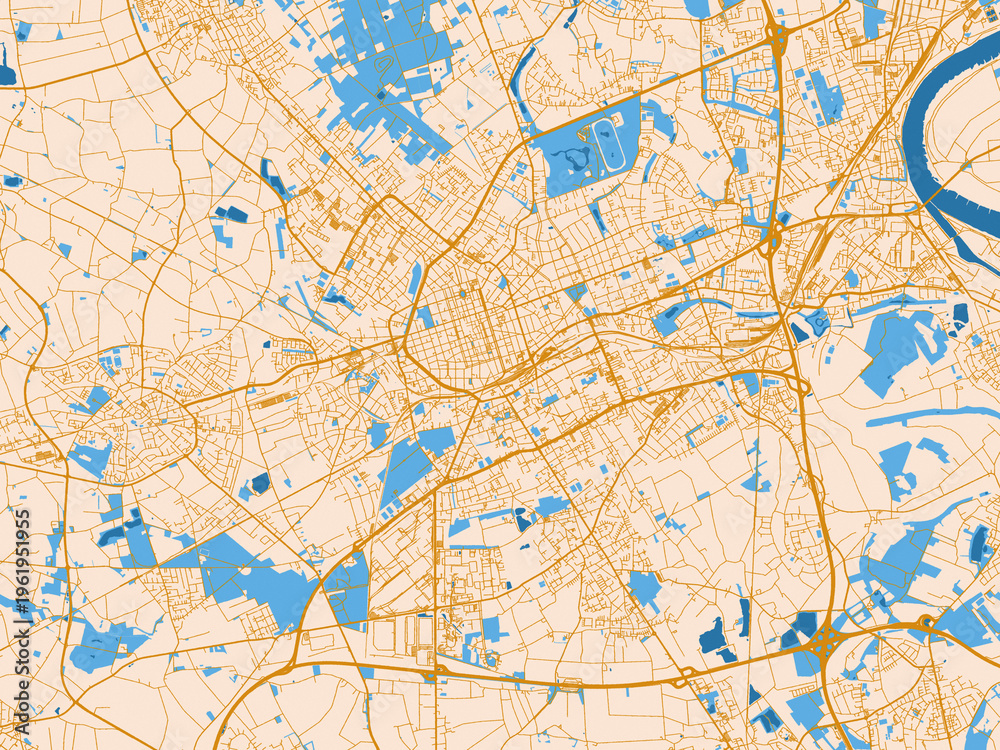 Fototapeta premium City map background — Krefeld, Germany