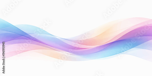 Abstract colorful wave background featuring a digital flow of light curves and rainbow motion patterns for a modern vector art wallpaper design