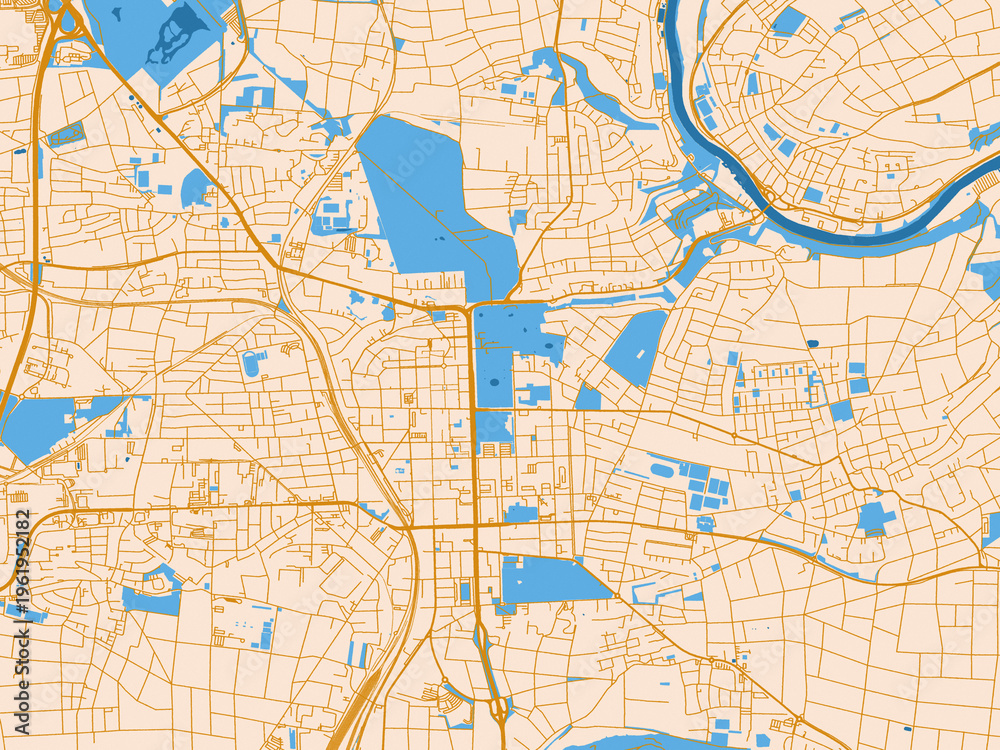 Obraz premium Decorative city map of Ludwigsburg, Germany