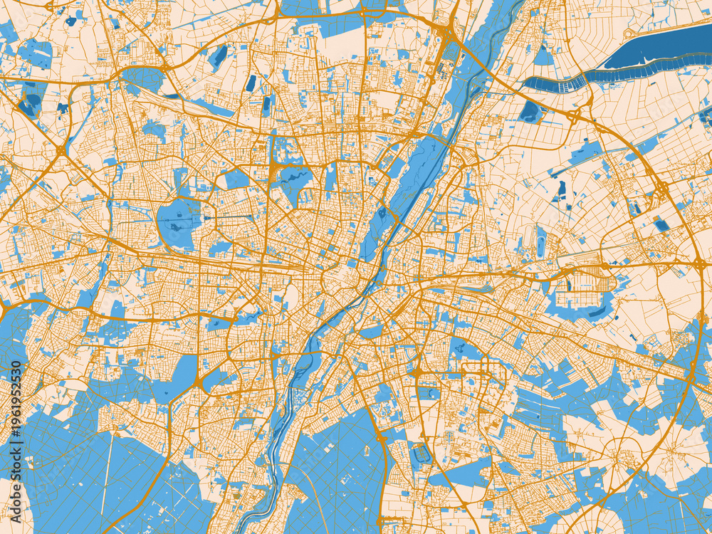 Naklejka premium City map of Munchen Metropole, Germany
