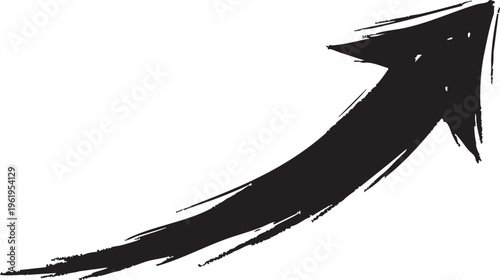 Hand-Drawn Black Lightning Bolt Arrow Doodle Vector Graphic