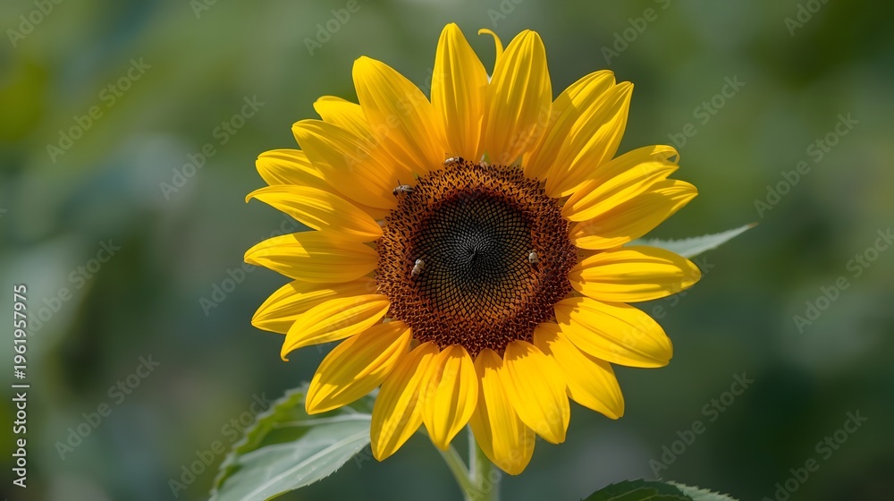 Fototapeta premium Nature's Golden Embrace: The Sun-Kissed Blossom
