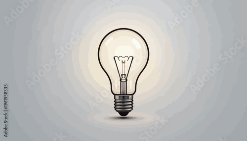 light bulb on a gray background