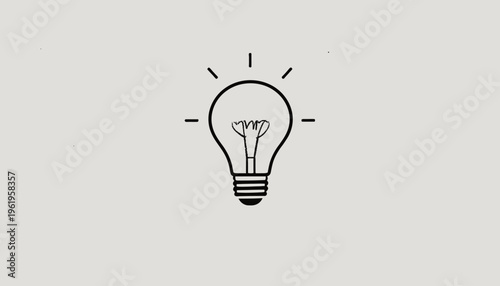 light bulb on a gray background