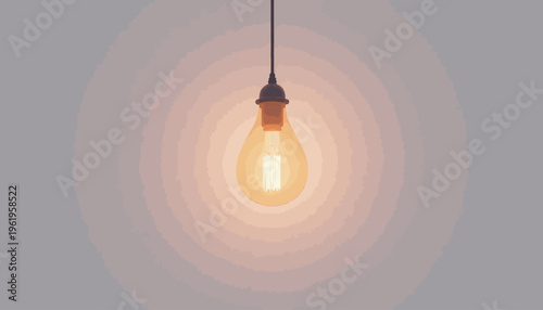 light bulb on a gray background