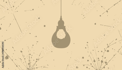 light bulb on a gray background