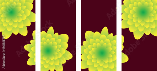 Abstract green grapevine with leaves and berries vector background pattern