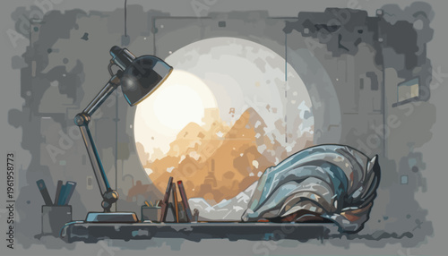 light bulb on a gray background