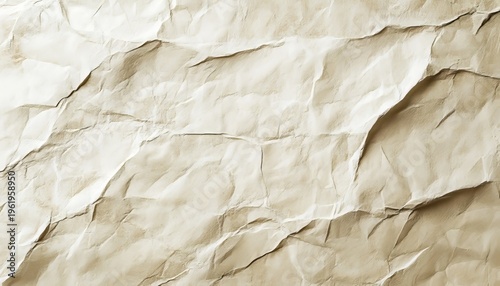 Textured Toned Paper Background with Abstract Creased Pattern and Soft Shadow on Neutral Surface