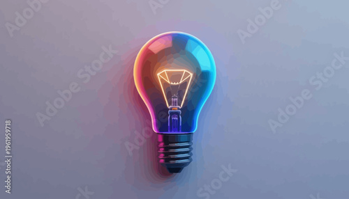 light bulb on a gray background