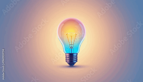 light bulb on a gray background
