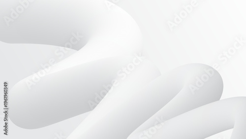 White grey blurry fluid wave. geometric compositions with gradient 3d flow shape. Innovation modern background for cover, banner, landing page.
