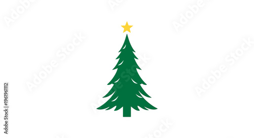 A simple green Christmas tree icon.
