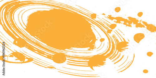 Bright summer banner featuring an abstract grunge background vector illustration with orange and yellow sun energy waves and a light texture pattern for modern web design