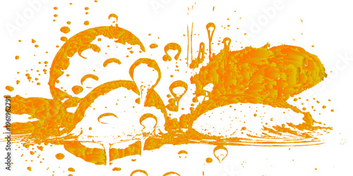 An abstract autumn floral vector illustration features orange and yellow fall leaves in a grunge nature pattern for a seasonal background or decorative wallpaper design