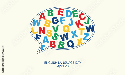 Colorful alphabet speech bubble graphic design